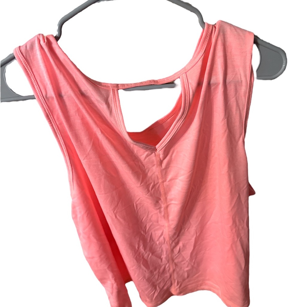 NWT ideology bright orange tank top with round neck and open around neck 3x - Picture 2 of 5